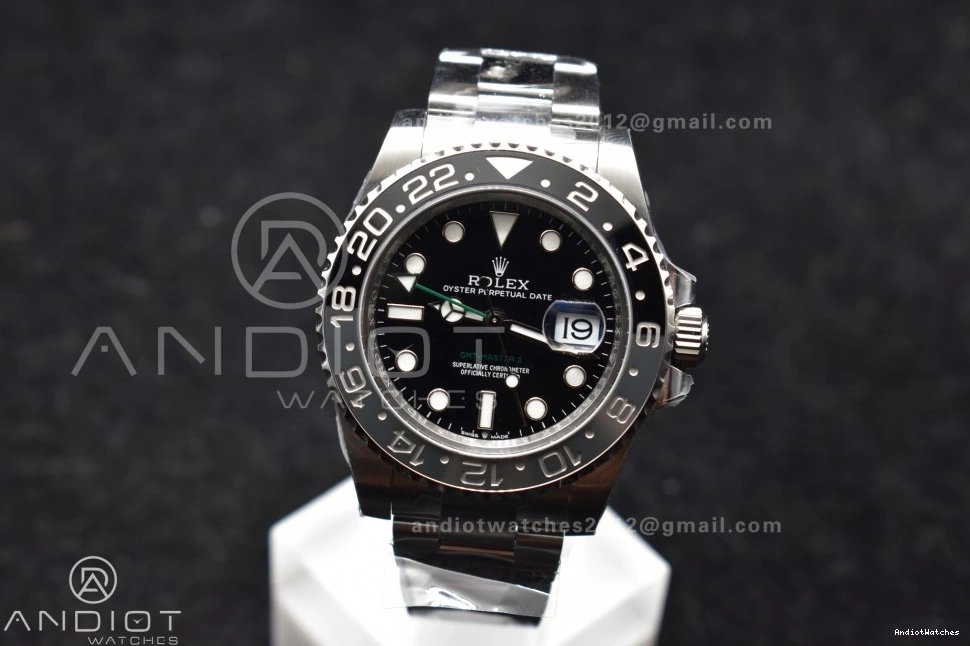 GRNR Best Gray Clean Elegant on Steel Strap 1:1 DD Edition GMT-Master Oyster II Ceramic 876 126710 904L Black 0206